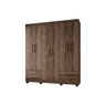 Guarda Roupa Santiago Ii Roupeiro 6 Portas 4 Gavetas Cor Ypê - 1