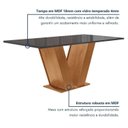 Ver imagem 7 de Conjunto Sala de Jantar Mesa 120x80cm Tampo MDF/Vidro com 4 Cadeiras Espanha Yescasa