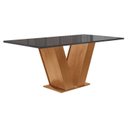 Ver imagem 6 de Conjunto Sala de Jantar Mesa 120x80cm Tampo MDF/Vidro com 4 Cadeiras Espanha Yescasa