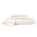 Ver imagem 1 de Jogo De Cama Casal Queen 100% Algodão 300 Fios Percal Ponto Palito Bege Completo Hotel 4 Peças