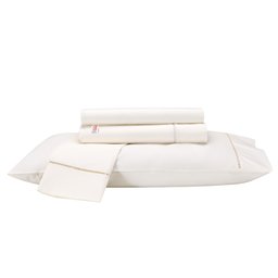 Jogo De Cama Casal Queen 100% Algodão 300 Fios Percal Ponto Palito Bege Completo Hotel 4 Peças - 1