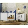 Quarto de Bebe Berço e Cômoda Q Encanto Retrô Branco Qmovi - 2