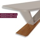 Ver imagem 5 de Mesa para Sala de Jantar Texas Tampo 180cm Canto Copo com Vidro Marrom