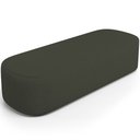 Ver imagem 2 de Cabeceira Cama Box Casal 160cm Lanna com Puff Recamier Doha W01 Linho Verde Musgo - Lyam Decor