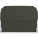 Ver imagem 7 de Cabeceira Cama Box Casal 160cm Lanna com Puff Recamier Doha W01 Linho Verde Musgo - Lyam Decor