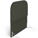 Ver imagem 3 de Cabeceira Cama Box Casal 160cm Lanna com Puff Recamier Doha W01 Linho Verde Musgo - Lyam Decor