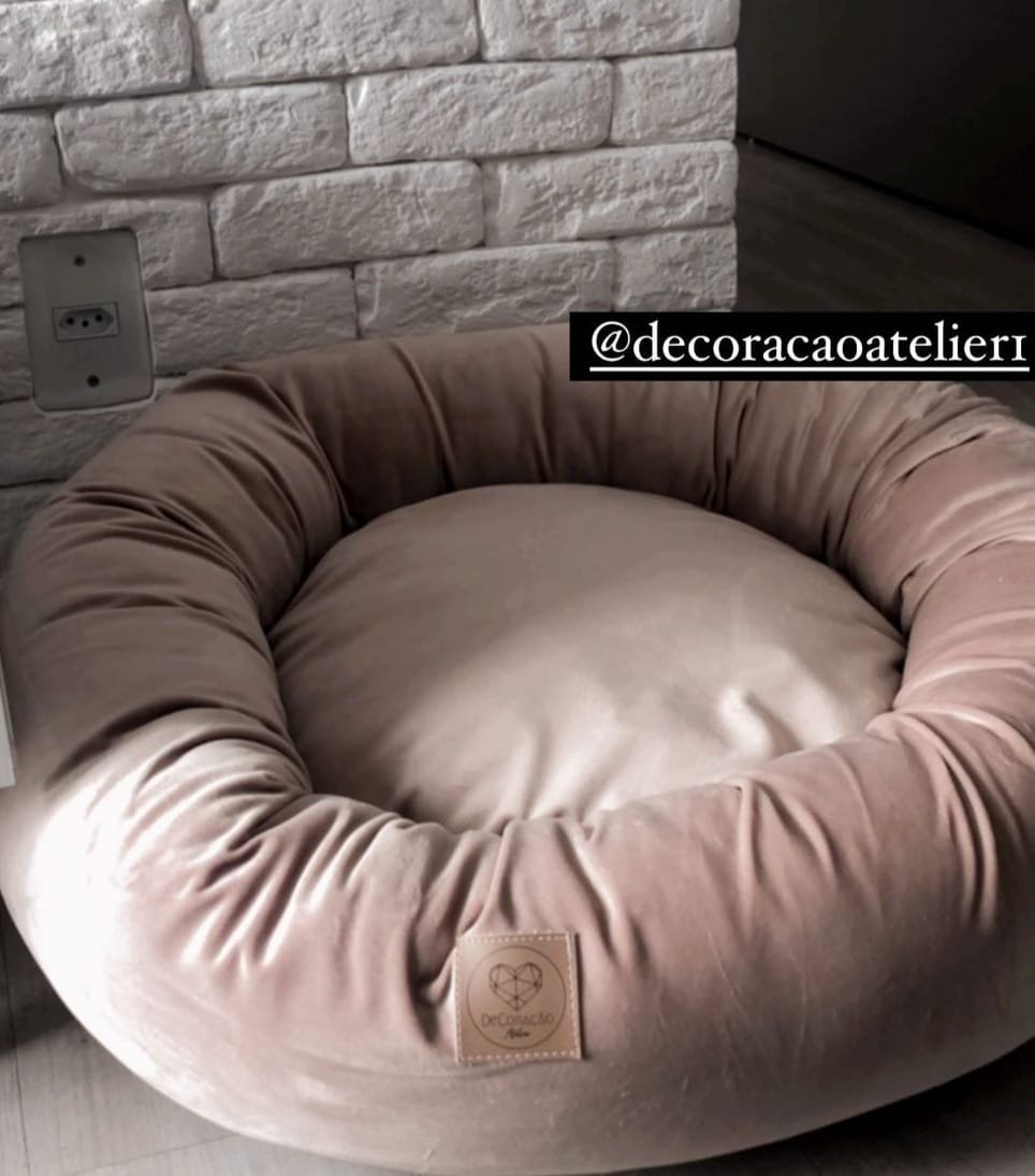 Cama Nuvem Veludo Gg 80x80:Rose Gold Veludo