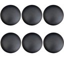 Ver imagem 1 de Kit 06 Assentos Redondo Banqueta Cadeira Estofados Poltronas H02 Corino Preto 25 cm - Lyam Decor Ass