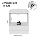 Ver imagem 3 de Balcão para Forno/Micro-Ondas 70 x 60 cm 1 Gaveta (sem Tampo) Branco Madesa
