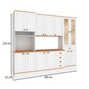 Ver imagem 2 de Cozinha Completa Aspen 13 Portas 5 Gavetas com Vidro Branco/Cinamomo - Fellicci