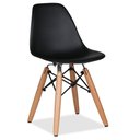 Ver imagem 1 de Cadeira Fixa Concha Eifel Kids - Preto