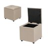 Baú Banqueta Organizador Porta Itens Quadrado Compacto Casa - 1