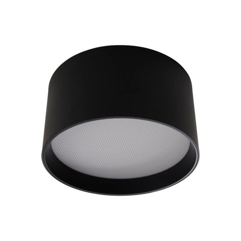 Spot Plafon Led 12w Sobrepor Redondo Preto Branco Quente 100° Irc90 Ds9165 Delis St3305