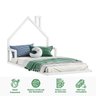 Cama Casinha Infantil Branco Madeira Montessoriana de Chão Eloa Idimex - 6