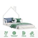Ver imagem 6 de Cama Casinha Infantil Branco Madeira Montessoriana de Chão Eloa Idimex