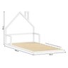 Cama Casinha Infantil Branco Madeira Montessoriana de Chão Eloa Idimex - 7