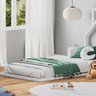 Cama Casinha Infantil Branco Madeira Montessoriana de Chão Eloa Idimex - 5