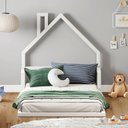 Ver imagem 2 de Cama Casinha Infantil Branco Madeira Montessoriana de Chão Eloa Idimex