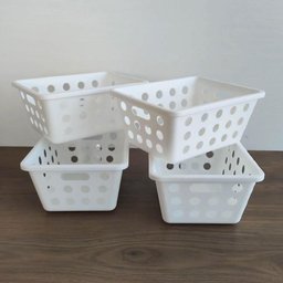 20 Cestos para Lanchonete Bar Servir Porções Pastéis Plásticas Brancas 18x14cm - 2