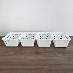 20 Cestos para Lanchonete Bar Servir Porções Pastéis Plásticas Brancas 18x14cm - 3