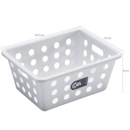 20 Cestos para Lanchonete Bar Servir Porções Pastéis Plásticas Brancas 18x14cm - 4