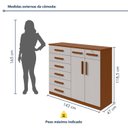 Ver imagem 4 de Cômoda para Quarto 8 Gavetas e 2 Portas Toronto