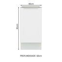 Ver imagem 3 de Balcão Madesa Lux 40 cm 1 Porta (Sem Tampo) Branco/Branco Veludo