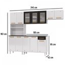 Ver imagem 4 de Cozinha de Aço Completa Diamante 12 Portas 1 Gaveta Branco/Preto 818489 - Telasul