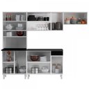 Ver imagem 3 de Cozinha de Aço Completa Diamante 12 Portas 1 Gaveta Branco/Preto 818489 - Telasul