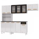 Ver imagem 2 de Cozinha de Aço Completa Diamante 12 Portas 1 Gaveta Branco/Preto 818489 - Telasul