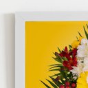 Ver imagem 2 de Quadro Mix de Flores Amarelo Foto Moldura Branca 60x40cm