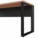 Ver mais imagens de Escrivaninha Mesa Escritório Diretor com Caixa de Tomadas 150cm Industrial Nogal e Preto