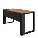 Ver imagem 6 de Escrivaninha Mesa Escritório Diretor com Caixa de Tomadas 150cm Industrial Nogal e Preto