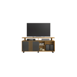 Rack para TV até 58 Polegadas Humor JCM Móveis Cinamomo/Off White-Cinamomo/Grafite - 2