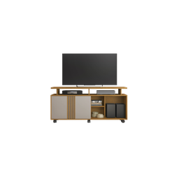 Rack para TV até 58 Polegadas Humor JCM Móveis Cinamomo/Off White-Cinamomo/Grafite - 1
