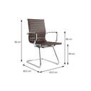 Ver imagem 7 de Cadeira Sevilha Courino - Base Fixa Cor:café