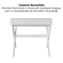 Ver imagem 5 de Mesa Escrivaninha Escritorio 3 Nichos 90 cm Branco Artany
