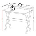 Ver imagem 3 de Mesa Escrivaninha Escritorio 3 Nichos 90 cm Branco Artany