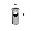 Ver imagem 2 de Lixeira Cinzeiro 25l em Aço Inox