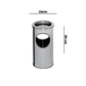 Lixeira Cinzeiro 25l em Aço Inox - 2