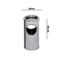 Ver imagem 2 de Lixeira Cinzeiro 25l em Aço Inox