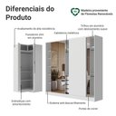 Ver imagem 5 de Guarda-roupa Modulado Neo + Guarda-roupa Royale 3 Portas de Correr com Espelhos Branco Madesa