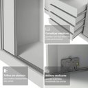 Ver imagem 7 de Guarda-roupa Modulado Neo + Guarda-roupa Royale 3 Portas de Correr com Espelhos Branco Madesa