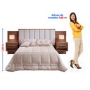 Ver imagem 5 de Cabeceira Casal Queen 160 cm Ripada 100% MDF Estofada Isis com 02 Mesas de Cabeceira Espresso Móveis