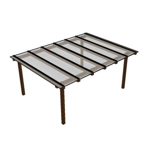 Cobertura Policarbonato Alveolar 4,00m x 3,00m - Cristal 6mm