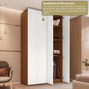 Ver mais imagens de Guarda Roupa 4 Portas 3 Gavetas Rio Freijo e Branco Yescasa