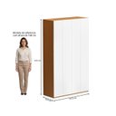 Ver imagem 3 de Guarda Roupa 4 Portas 3 Gavetas Rio Freijo e Branco Yescasa