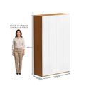 Ver imagem 3 de Guarda Roupa 4 Portas 3 Gavetas Rio Freijo e Branco Yescasa