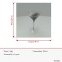 Ver imagem 3 de Jogo 6 Peças Taça de Cristal 200ml Transparente 19x12x12cm Vinho Água Espumante