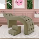 Ver imagem 2 de Maca de Estética para Massagem Cílios Fixa Lash Estofada com Escada Veludo Castor G83 - Gran Belo Ma